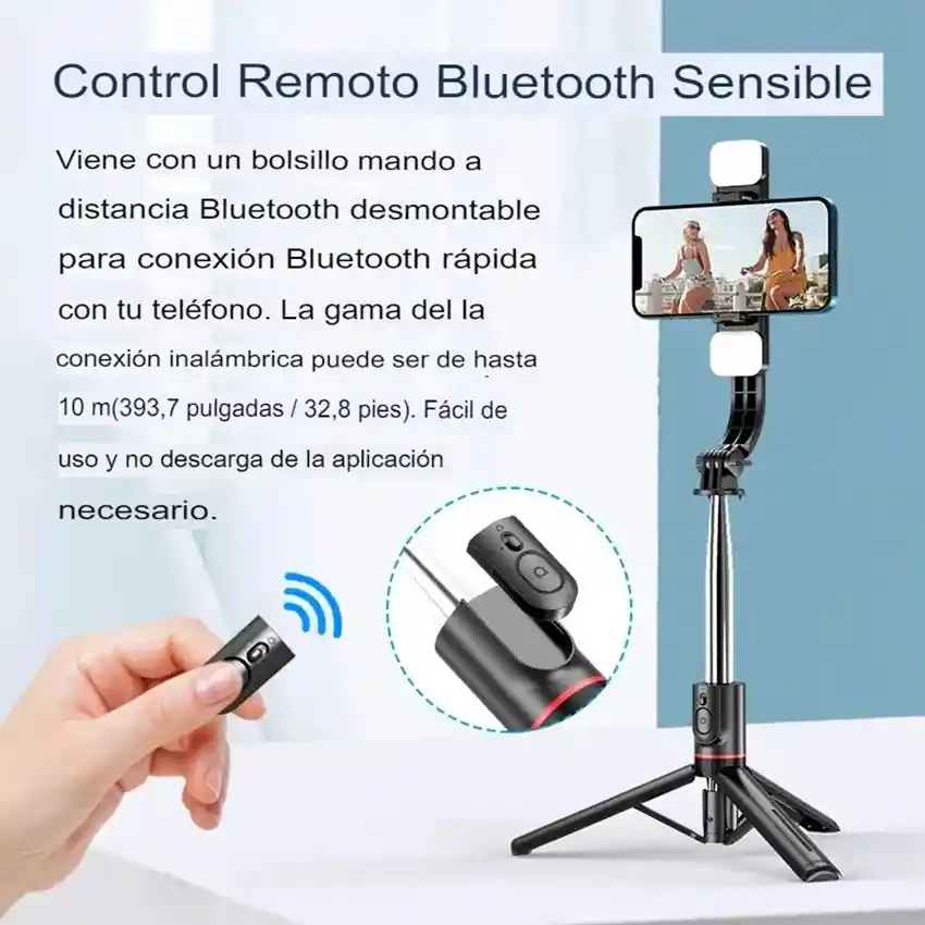 Trípode Keelead Portátil Con Bluetooth Soporte De 45,66 Pulgadas