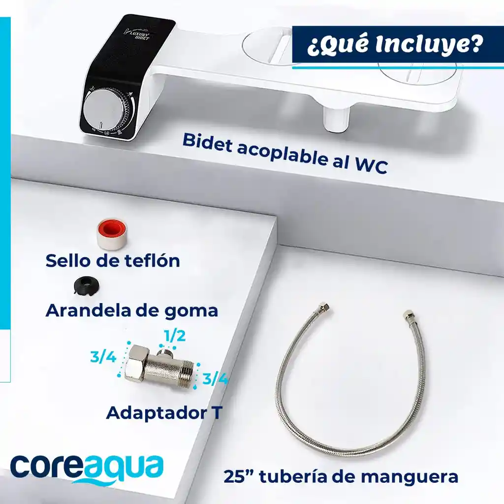 Bidet Sanitario Ajustable Universal Facil Instalar Coreaqua