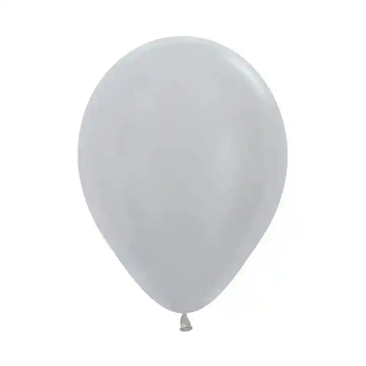 Bombas Globos R12 Satin Plata / Plateado X 10 Und Sempertex