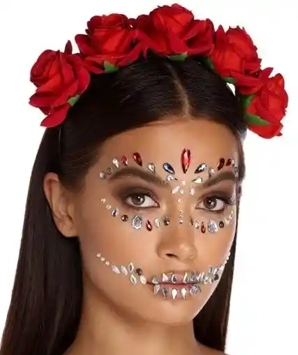 Gemas Adhesivas Pegatinas Catrina Jbl Para Ojos Y Rostro Maquillaje