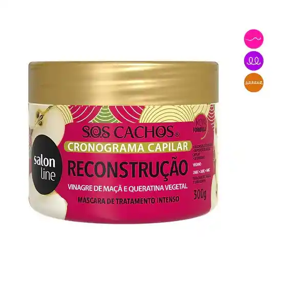 Salon Line S.o.s. Cachos Cronograma Capilar Reconstrucción 300 G