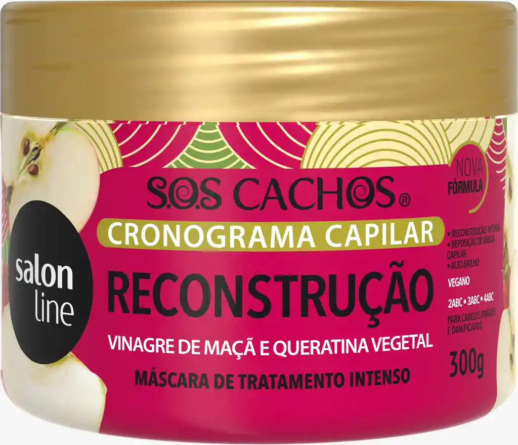 Salon Line S.o.s. Cachos Cronograma Capilar Reconstrucción 300 G