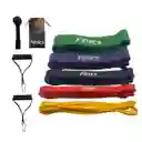 Bandas Elasticas Resistencia Poder Fitnics Set 5 +accesorios