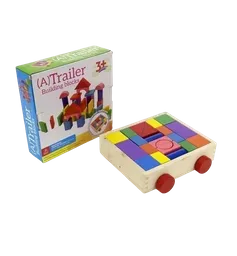Didactico Juego De Bloques En Madera Para Armar Y Trailer
