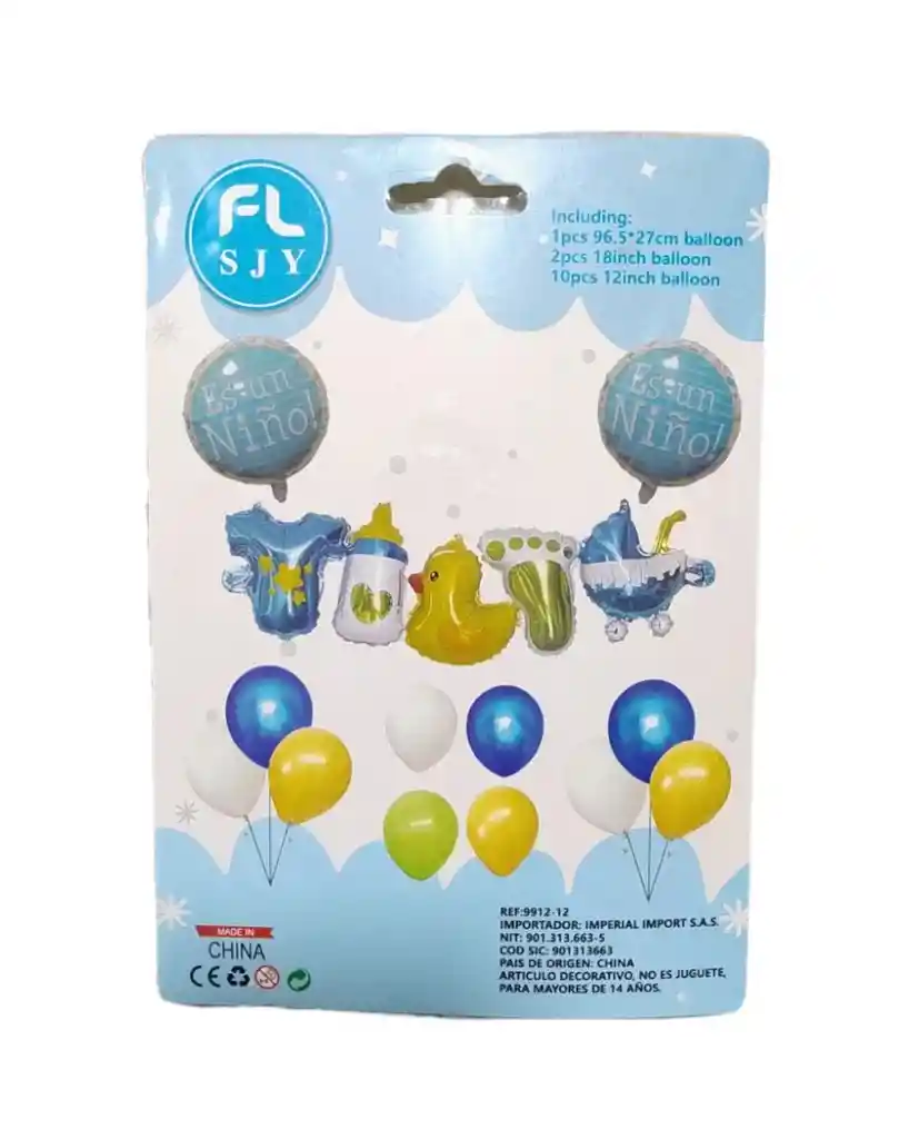 Kit Globos Es Niño, Baby Shower