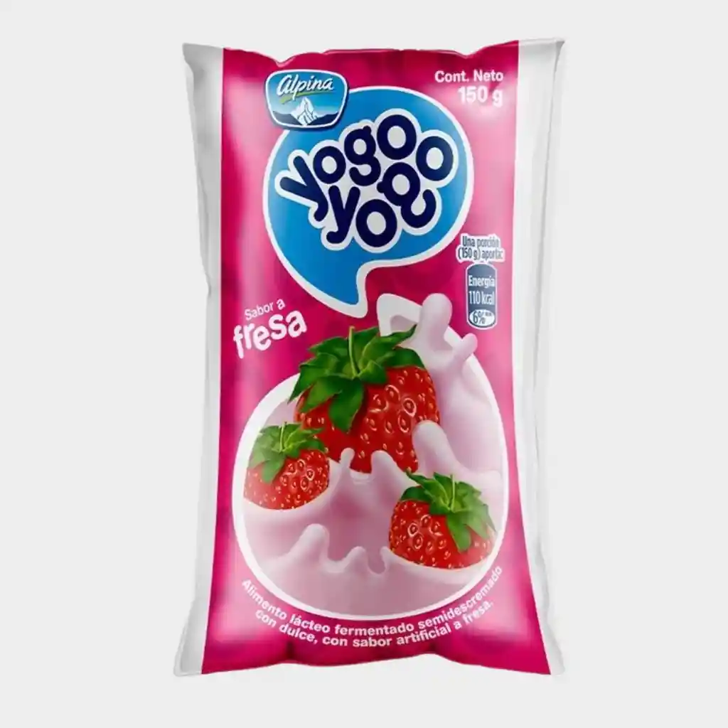 Yogurth Yogo Yogo Fresa Bolsa 150g