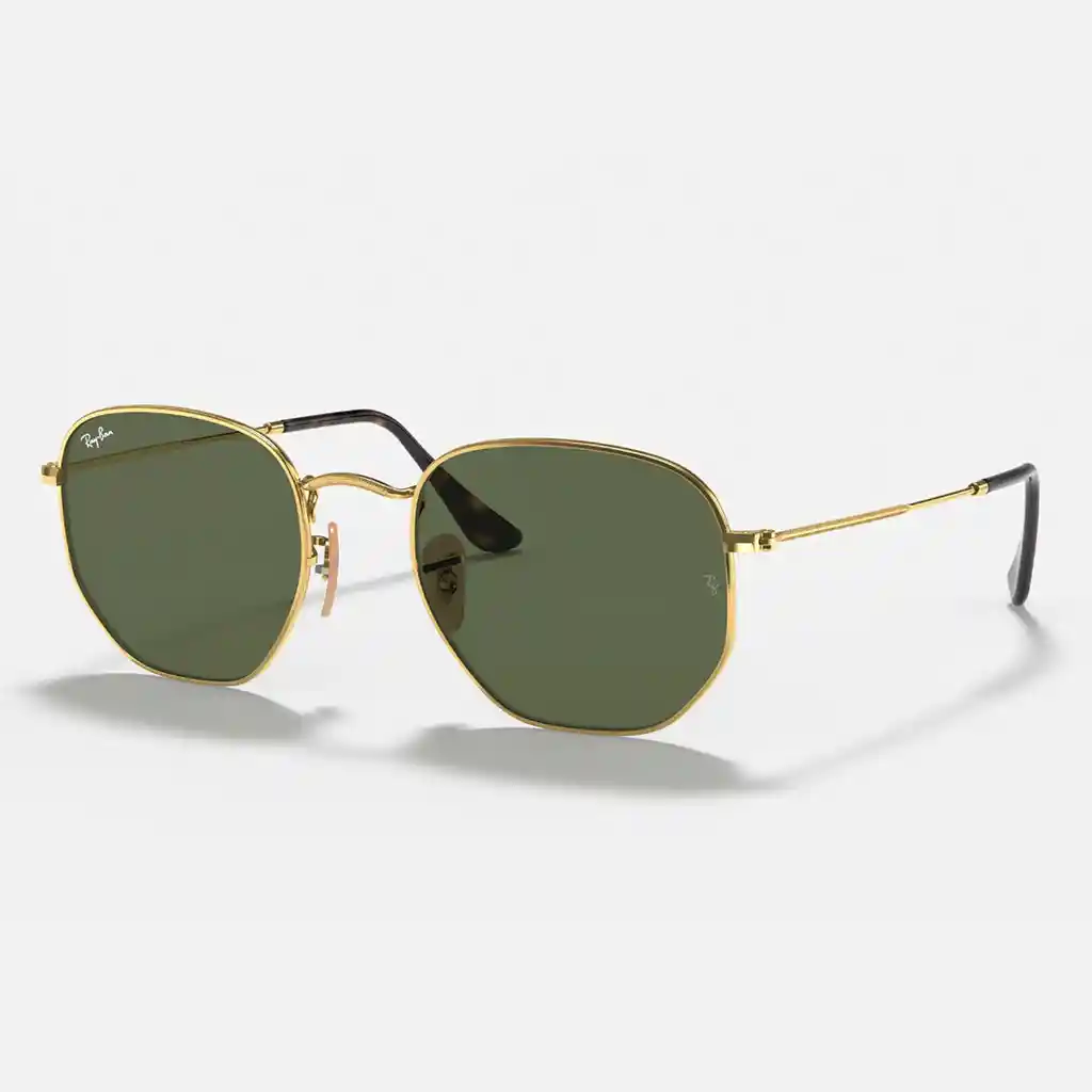 Rayban 3548 001 Hexagonal Flat Marco Dorado Lente Verde Gafas - M Ray Ban Ray-ban Gafas De Sol