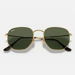 Rayban 3548 001 Hexagonal Flat Marco Dorado Lente Verde Gafas - M Ray Ban Ray-ban Gafas De Sol