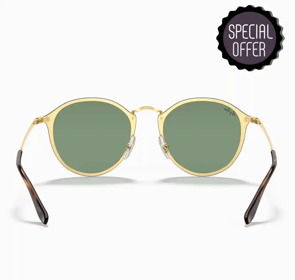 Rayban 3574 001/71 Lentes De Sol Marco Negro Y Dorado Lente Gris Size 59-14 Ray Ban Rayban Gafas De Sol