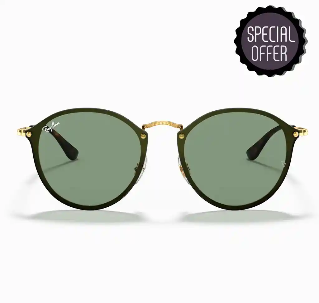 Rayban 3574 001/71 Lentes De Sol Marco Negro Y Dorado Lente Gris Size 59-14 Ray Ban Rayban Gafas De Sol