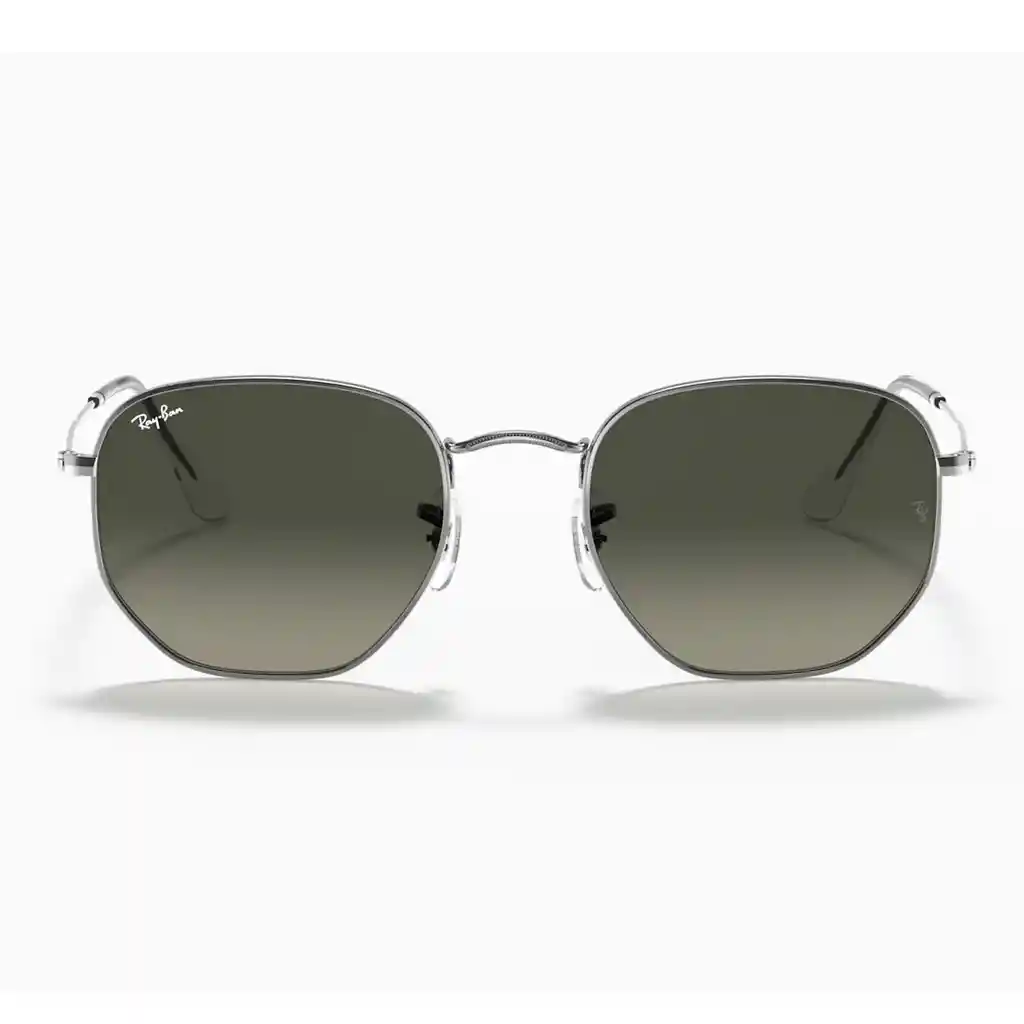 Rayban 3548n 004/71 Hexagonal Flat Lenses Marco Gris Lente Gris Gafas - M Ray Ban Ray-ban Gafas De Sol