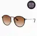 Rayban Rb3574n 004/13 Blaze Round Marco Silver Lente Cafe Gafas - Talle M 59-14