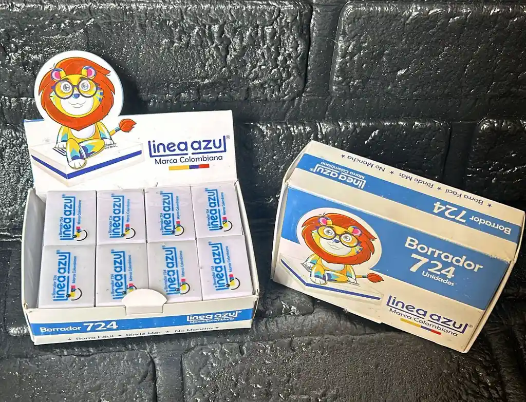 Borrador Linea Azul 724 Pequeño Caja X24