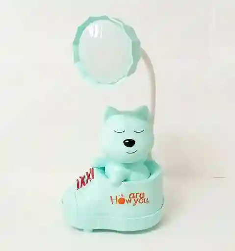 Lampara De Escritorio Gatito Azul