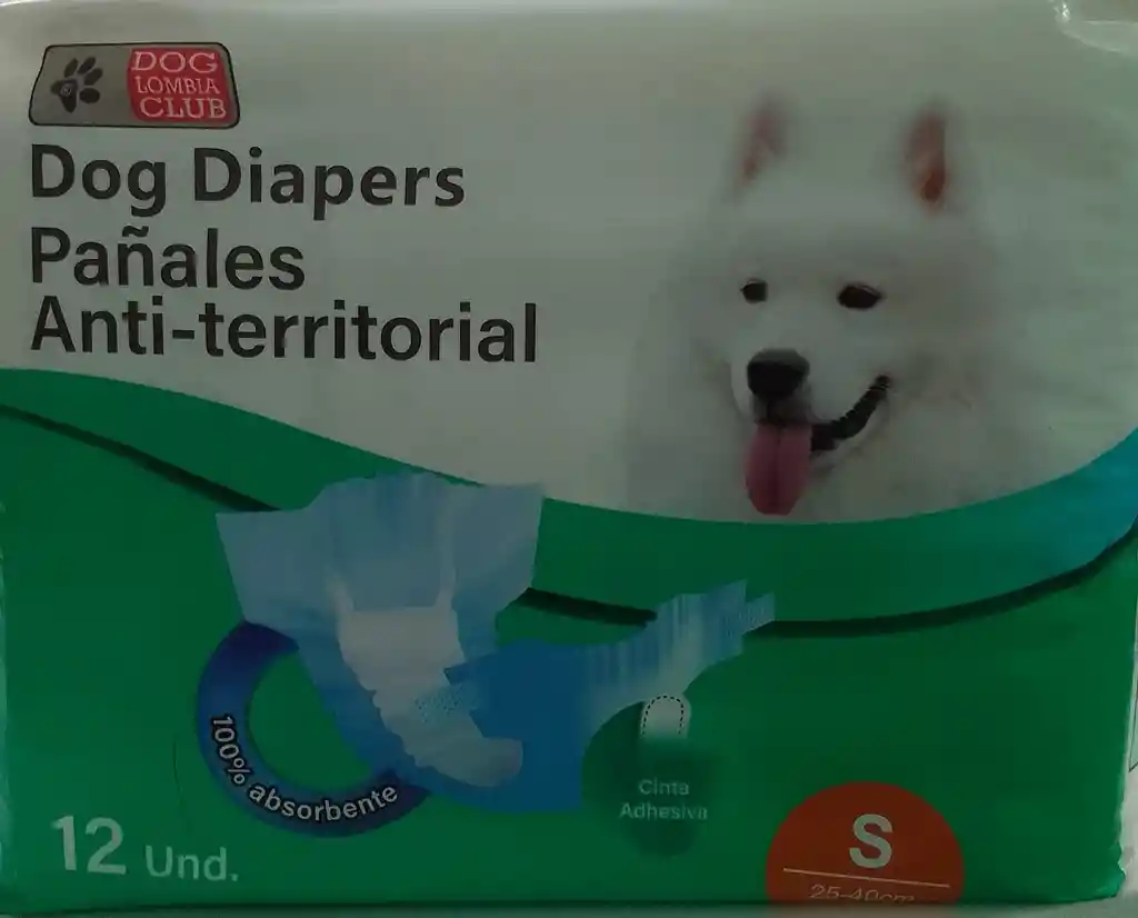 Pañal Dog Diapers Anti-territorial Talla L 12 Uds