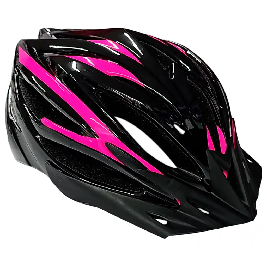 Casco Semiprofesional Original Para Patines Y Ciclismo Negro/fucsia