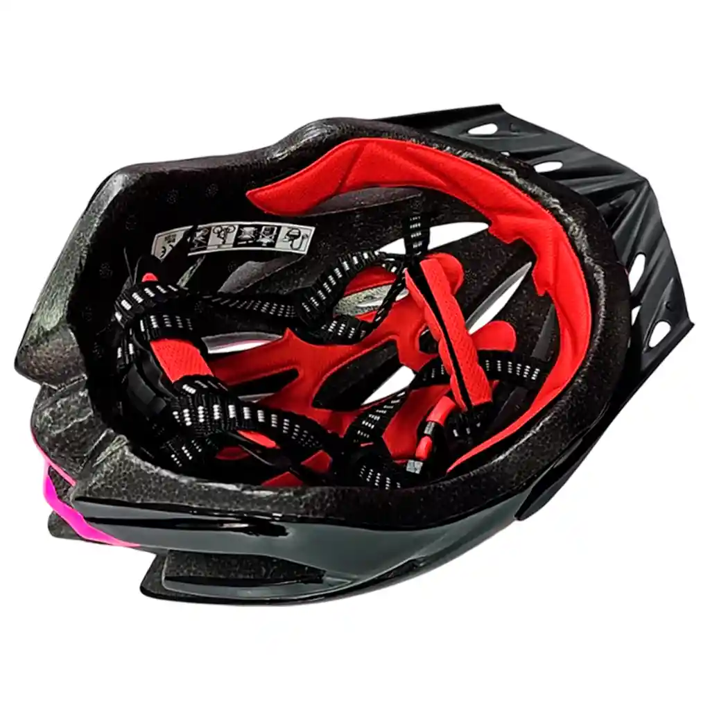 Casco Semiprofesional Original Para Patines Y Ciclismo Negro/fucsia