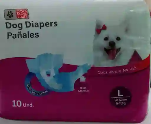 Pañal Dog Diapers Talla L 1o Und Hembra