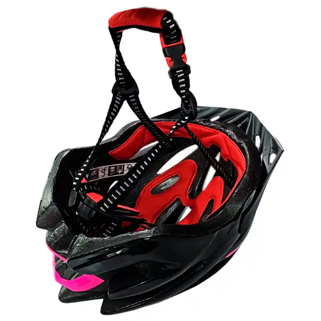 Casco Semiprofesional Original Para Patines Y Ciclismo Negro/fucsia