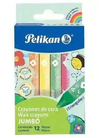 Crayones De Cera Jumbo Triangular Pelikan X 12 Unid