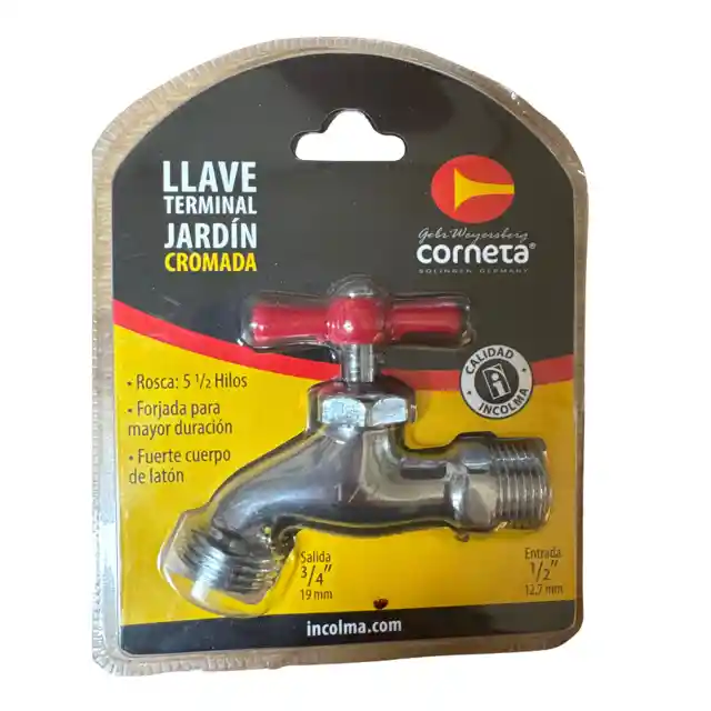 Llave Terminarl Jardin Cromada