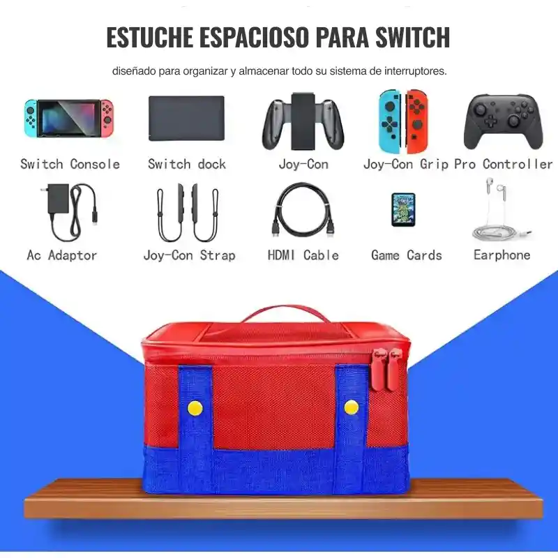 Estuche Maleta Mario/luigi Para Nintendo Switch