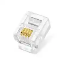 Plug Conector Plastico Rj11 - 4 Hilos Unidad