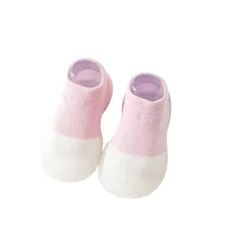 Zapatos Media Suela Silicona6-12 M Antideslizante Bebes Y Niños Rosa