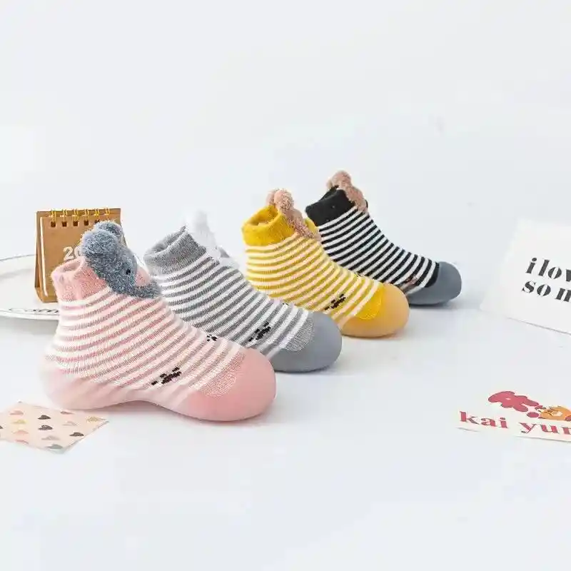 Zapatos Media Suela Silicona 18-24m Antideslizante Bebes Y Niños