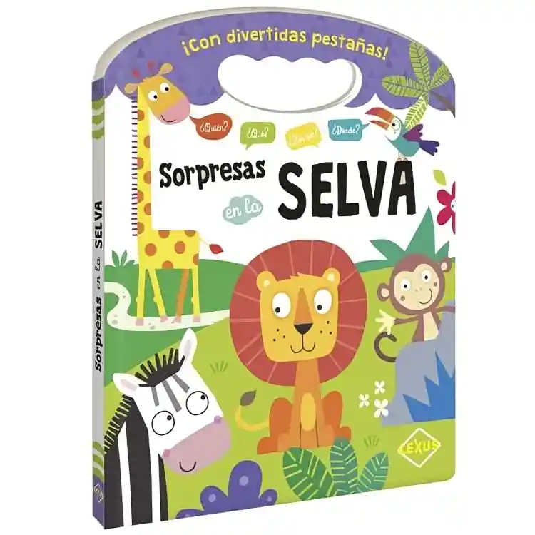 Libro Didáctico Sorpresas En La Selva Solapas Niños Bebes