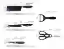 Juego Set De Cuchillos Elegante Para Cocina Chef 6 Piezas Color Negro