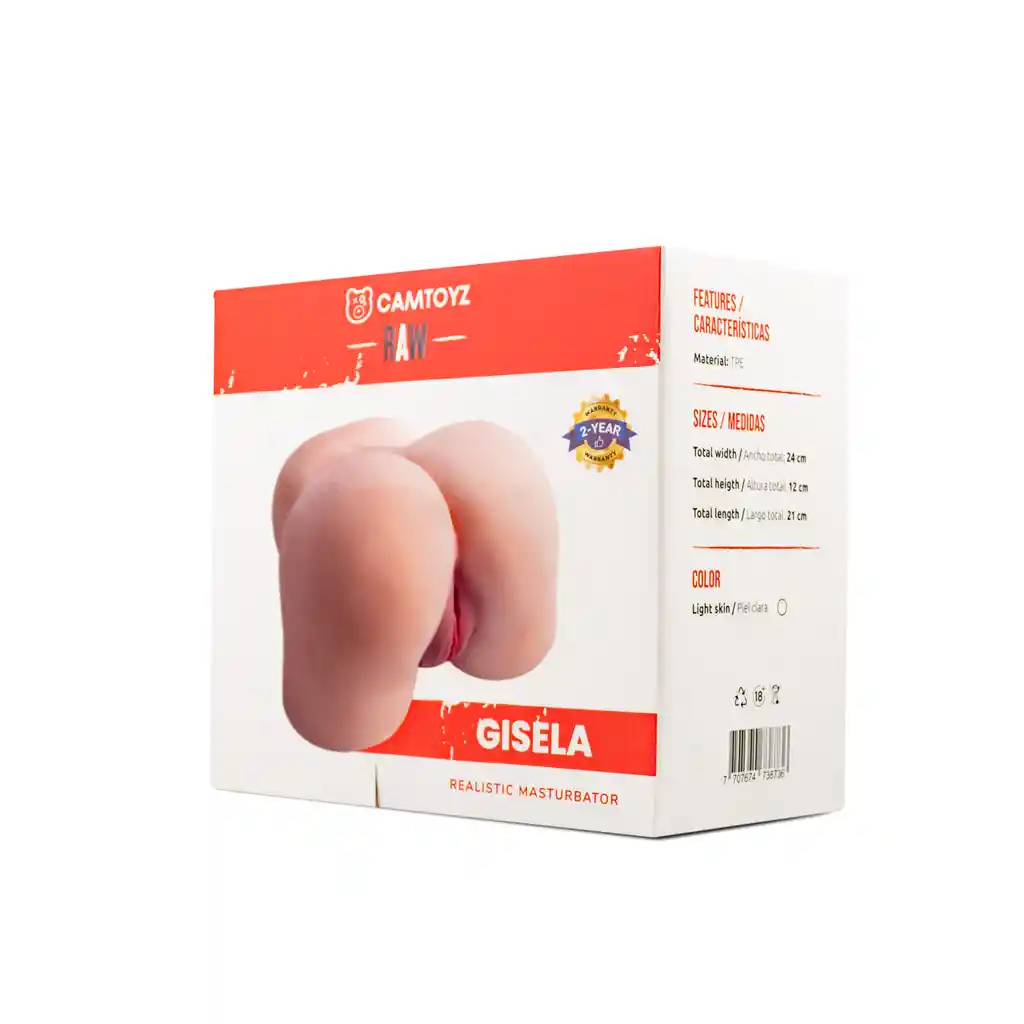 Masturbador Masculino Gisela Realista Piel - Camtoyz (ano Y Vagina)