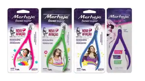 Corta Cuticula Merheje Teens, Mango De Pasta- 11 Cm De Diametro (color: Verde, Azul , Morado)