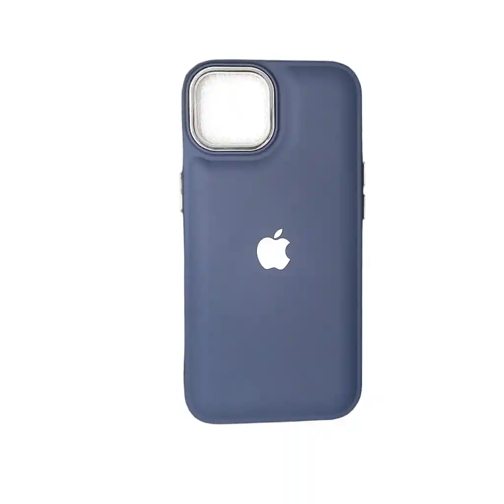 Forro Silicone Case Acolchado Iphone 15 Azul Oscuro