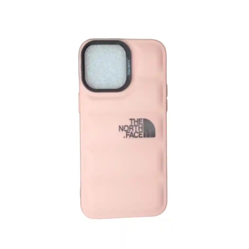 Forro Silicone Case Arrugado Iphone 15 Pro Rosado