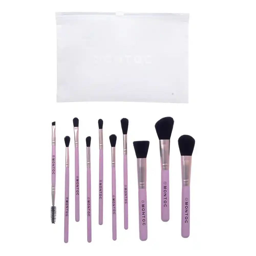 Kit De Brochas Popular Rose X10 Montoc