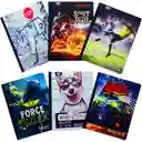 Cuaderno 100 Hojas Cosido Con Stickers