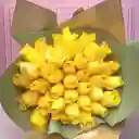 Bouquet De 12 Rosas Amarillas - Calidad De Exportación