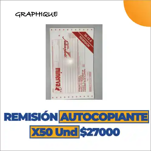 Remisión Autocopiante X50 Unidades	