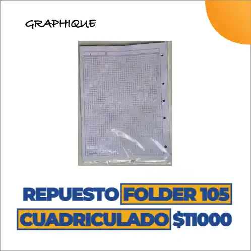 Repuesto Folder 105 Cuadriculado