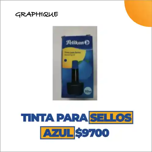 Tinta Para Sellos Azul