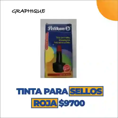 Tinta Para Sellos Roja