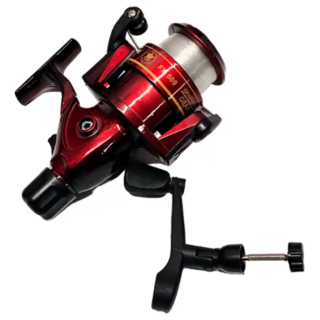 Caña Pescar Telescópica Barra 360 + Carrete Fina Fibra Pesca