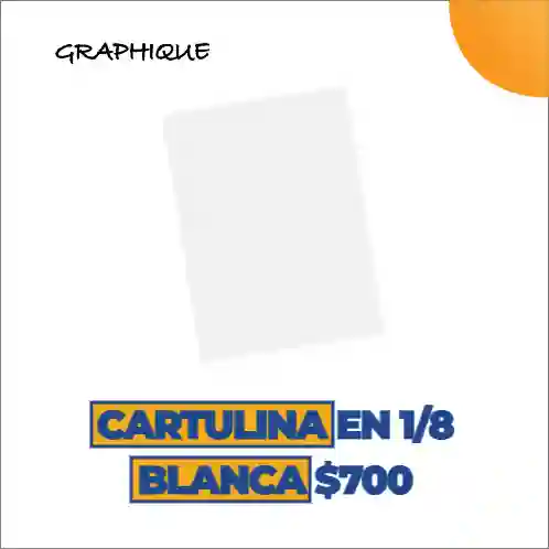 Cartulina En 1/8 Blanca