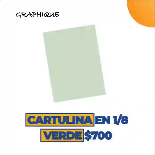 Cartulina En 1/8 Verde