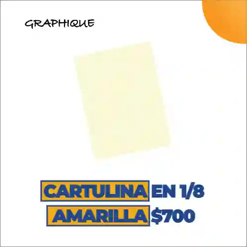 Cartulina En 1/8 Amarilla