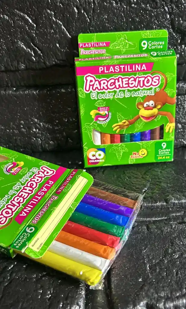 Plastilina Parchesitos Caja X9 Corta