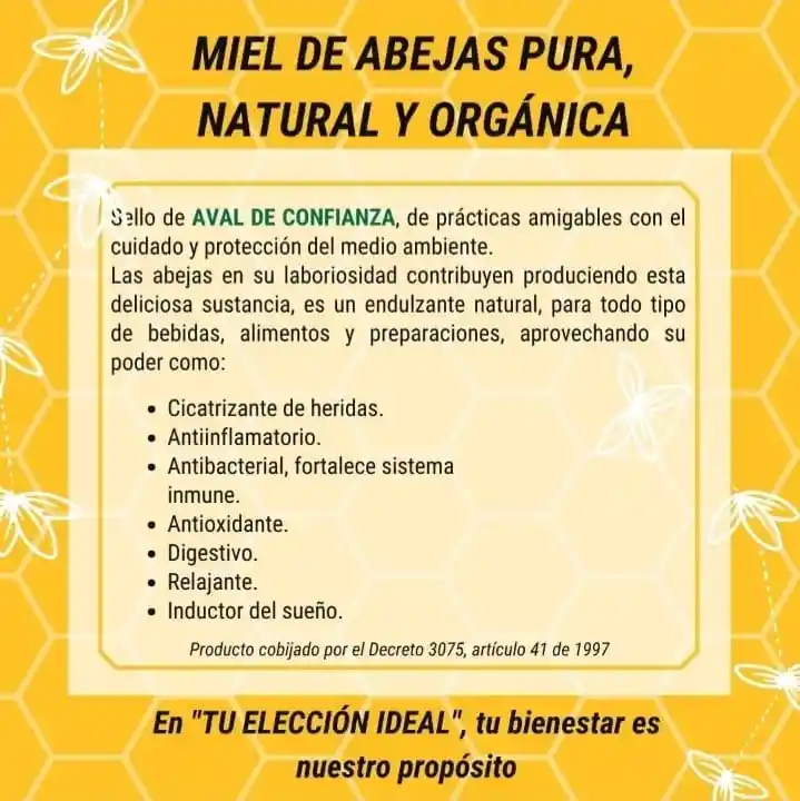 Dúo Miel De Abejas Pura, Natural + Jabón De Miel Y Avena