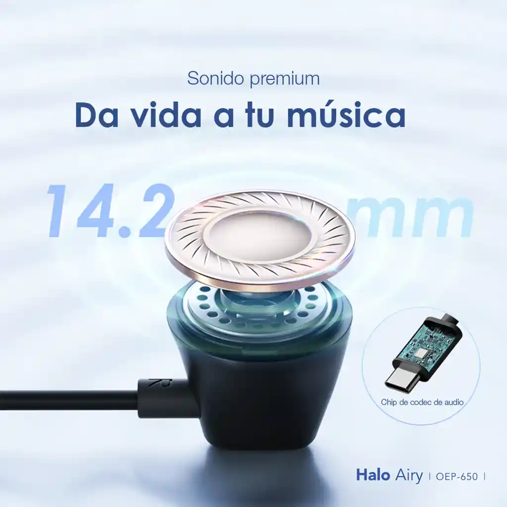 Audífonos Ergonomicos Tipo C Ultra Duraderos Halo Airy