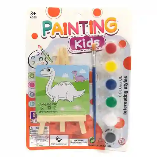 Mini Kit De Pintura Con 6 Colores Y 1 Pincel.